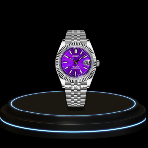 17 cb6e8cfb 6b8e 4f6b 8a3c 27418098db6e SEIKO Mod Datejust Collection Purple Dial NH35 Automatic Movement Silver Stainless Steel Strap