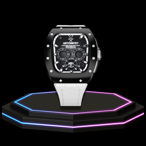 17 e1beab65 16f8 4cf4 8149 8a113a3632f5 Apple Watch Case 45MM - CONCEPT ONYX Series Black Panther | Snow White Rubber