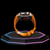 Apple Watch Case 45MM - TITAN Series Midnight Black Royal Rose Gold Titanium | Sunset Orange Rubber