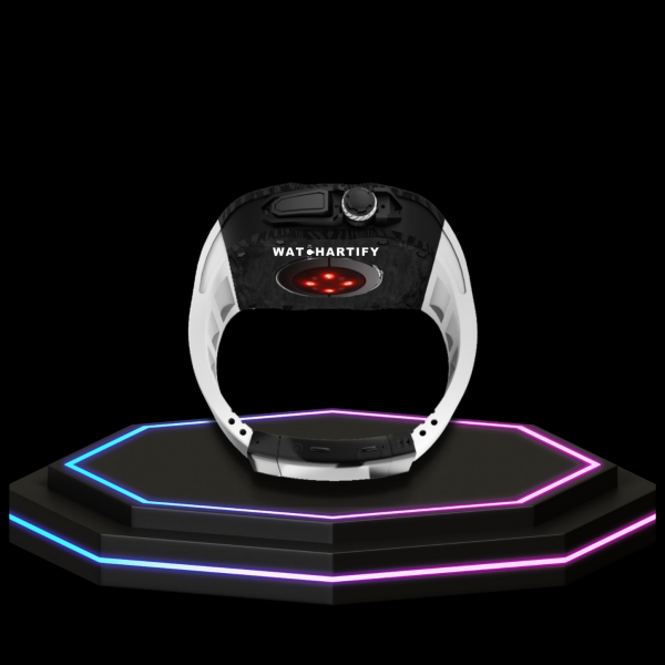 18 04ab9252 4d02 4586 8808 bee82c0507dc Apple Watch Ultra Case 49MM - TITAN Pro Series Luxury Dark Titan | Snow White Rubber