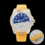 18 78ffb169 1c41 4956 811f 7adb0f447e2b Watchartify Series Space Face 40MM NH35 Automatic Movement Yellow Rubber