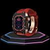 Apple Watch Case 44MM - OYAMA Series Royal Titan  | Scarlet Red Rubber