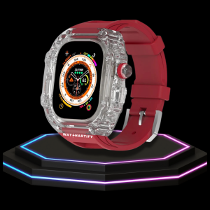 196 8e67e178 4d00 4486 a21b 3d3816a35002 Apple Watch Ultra Case 49MM - ICE CUBE Pro Series Scarlet Red Rubber