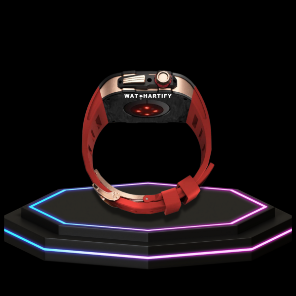 Apple Watch Case 45MM - OYAMA Series Royal Titan  | Scarlet Red Rubber