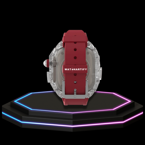 Apple Watch Ultra Case 49MM - ICE CUBE Pro Series Scarlet Red Rubber