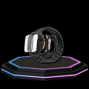 19 131d2342 ab30 40ec 94bc 616fd7f81023 Apple Watch Ultra Case 49MM - Royal Pro Plus Midnight Black Series | Dark Stainless Steel Strap
