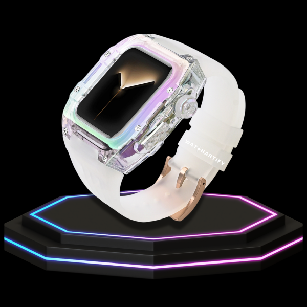 19 1599f430 2b43 4d3d a962 41b2720a8a8e Apple Watch Case 44MM - Rainbow Series Flash | Crystal Frost Rubber