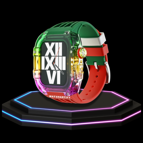 1 22c39cbf 0476 414a 982e cd9f4a63da32 Apple Watch Case 44MM - Rainbow Series | Red Green Rubber
