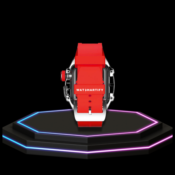1 3f7a346f c918 4308 b7ad 0e6c5d4141f8 Apple Watch Case 44MM - ICE Series Transparent | Fluorescent Sport Red Rubber
