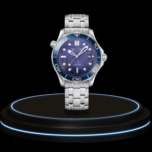 1 4382850c c829 4df6 808d 82d3bbaadd9a SEIKO Mod Speedmaster Collection Purple Blue Dial NH35 Movement Silver Stainless Steel Strap