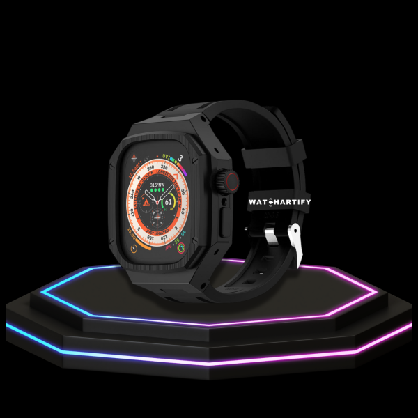 1 51a0e844 25a5 49fe abe9 e2ba991d3d82 Apple Watch Ultra Case 49MM - Royal Pro Series Dark| Midnight Black Rubber