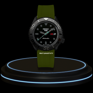 1 6455c185 9146 446c b14c d20f9779b5e0 SEIKO Mod SKX Collection Midnight Black Dial NH70 Movement Deep Green Rubber