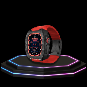 1 64742fdb 50d3 4036 82df f748aafd489e Apple Watch Ultra Case 49MM - TITAN Pro Series Luxury Dark Titan | Scarlet Red Rubber