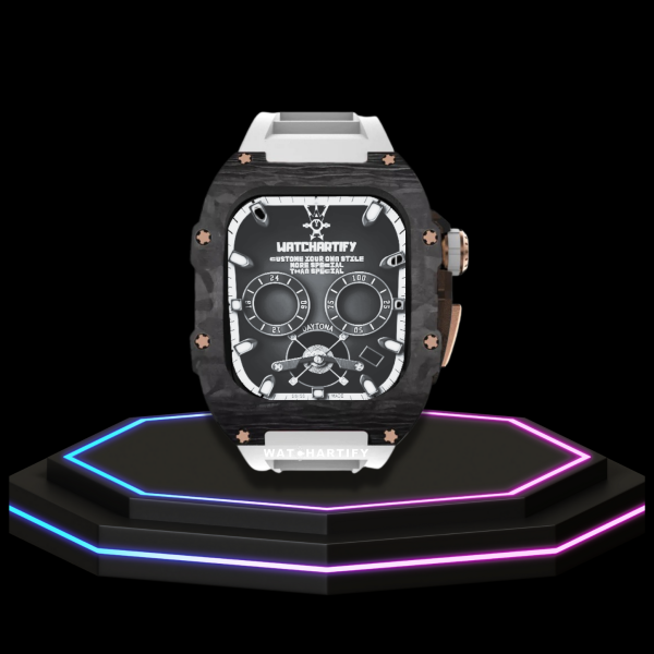 201 55a93cc4 411e 4001 b2ea f4f3e842acd6 Apple Watch Case 44MM - OYAMA Series Royal Titan | Snow White Rubber