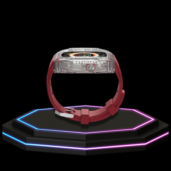 Apple Watch Ultra Case 49MM - ICE CUBE Pro Series Scarlet Red Rubber