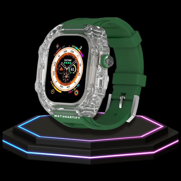 202 2795a971 a509 4678 ac16 954d18f5b55f Apple Watch Ultra Case 49MM - ICE CUBE Pro Series Deep Green Rubber