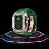 205 3435ebc0 658d 4590 b738 13713c501659 Apple Watch Case 45MM - Crystal TITAN Series Golden | Grass Green Rubber