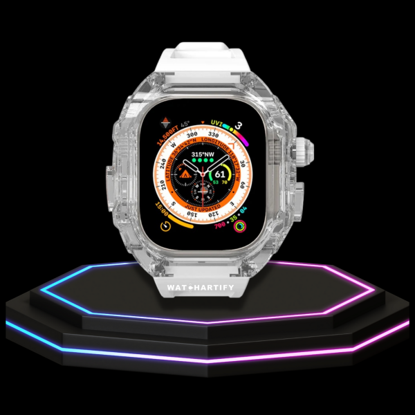 209 1d07dd3f 4226 4b03 8382 9dafd40a9935 Apple Watch Ultra Case 49MM - ICE CUBE Pro Series Snow White Rubber