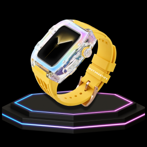 20 4804241f 095f 4cb5 bb19 5e5872d22cce Apple Watch Case 44MM - Rainbow Series Flash | Yellow Rubber