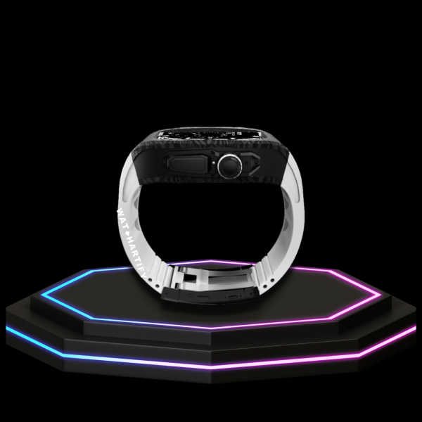 20 a0c6e292 7f2a 45d7 b19d e3df4adc7132 Apple Watch Ultra Case 49MM - TITAN Pro Series Luxury Dark Titan | Snow White Rubber