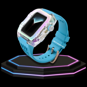 21 5ff40329 d7d5 4a79 8911 4becbab29c09 Apple Watch Case 44MM - Rainbow Series Flash | Sea Blue Rubber