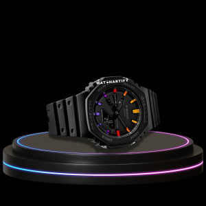 21 a1c8fc00 bfb6 47f1 8a32 0e857f7f7557 G-SHOCK Casio GA2100 | CASIO OAK Series Rainbow Midnight Black Dial | Midnight Black Rubber