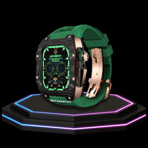 221 67c0c95f 754d 4915 811e 93326d4cbe4a Apple Watch Case 45MM - OYAMA Series Royal Titan | Lime Green Rubber