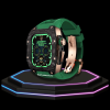 221 b75790ad 5eec 476f a114 2bd040f01688 Apple Watch Case 44MM - OYAMA Series Royal Titan | Lime Green Rubber