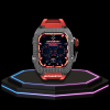 227 45c9649e cea1 4894 a3b1 2a1384dbf53b Apple Watch Case 45MM - Crystal TITAN Series Dark | Scarlet Red Rubber
