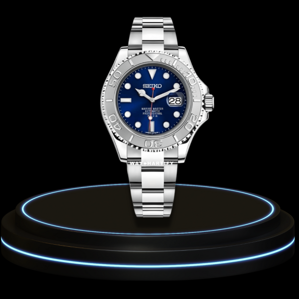 22 2577b410 9f1e 4725 a1ac 8faab5bdbc08 SEIKO Mod Submariner Collection Deep Blue Dial Grey Bezel NH35 Movement Silver Stainless Steel Strap