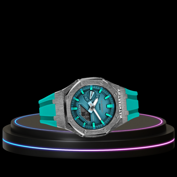 G-SHOCK Casio GA2100 | Titanium Mini Series Tiffany Blue Dial Titanium Marker | Tiffany Blue Rubber