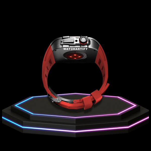 230 efe9d37f 5273 437f 9b62 39547309dd3d Apple Watch Case 45MM - Crystal TITAN Series Dark | Scarlet Red Rubber