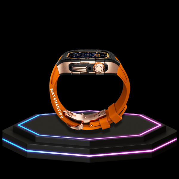 233 116036a5 be09 401c a82b b96efce2a7df Apple Watch Case 45MM - OYAMA Series Royal Titan | Sunset Rubber