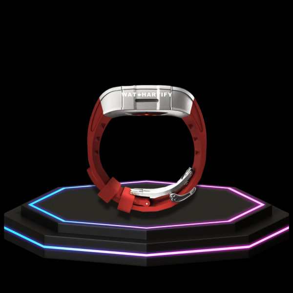 234 b1dc22a0 b5f1 420a b17a 0fb2eeac2135 Apple Watch Case 45MM - TITAN Series Silver Titanium | Red Rubber