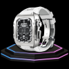 239 e51fc63e c846 4a91 aa33 d06da62b4880 Apple Watch Case 45MM - TITAN Series Silver Titanium | Snow White Rubber