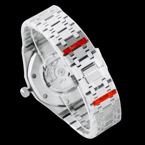 23 0266e8df 7ac2 4d6f bfe0 272fd4f34eeb Watchartify Series Royal OAK Solid Skeleton Turntable Face 41MM NH70 Movement Stainless Steel Strap