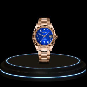 23 0f8912de b6ed 48a9 9cc4 df057e52b6da SEIKO Mod Datejust Collection Deep Blue Number Dial NH35 Automatic Movement Rose Gold Stainless Steel Strap