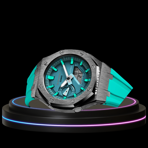 G-SHOCK Casio GA2100 | Titanium Mini Series Tiffany Blue Dial Titanium Marker | Tiffany Blue Rubber
