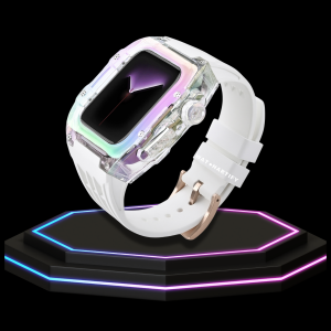 23 e5c8310d b6c2 4b69 bcfd 092d8224f94d Apple Watch Case 44MM - Rainbow Series Flash | Snow White Rubber
