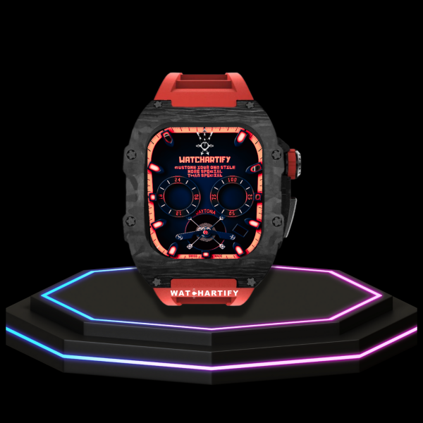243 5da28600 da59 4bea 94b9 bc157bb5dcc5 Apple Watch Case 45MM - OYAMA Series Dark Titan | Scarlet Red Rubber