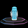 Apple Watch Case 44MM - TITAN Series Silver Titanium | Tiffany Blue Rubber