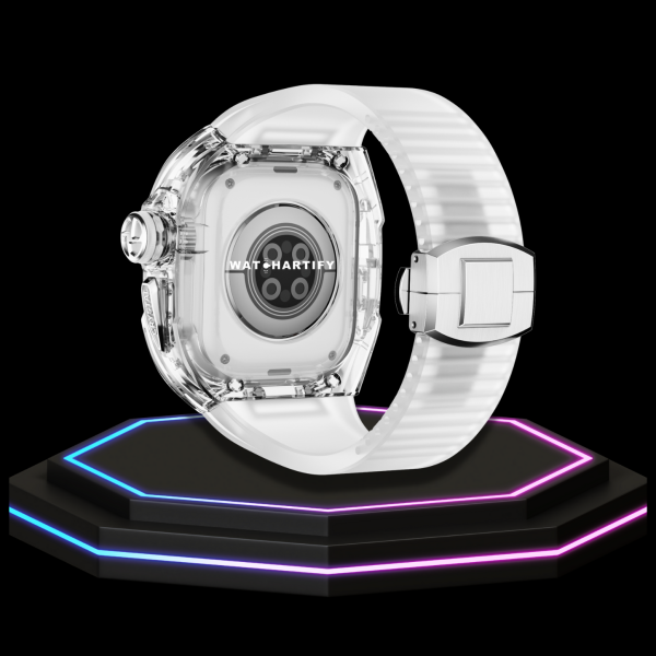 Apple Watch Ultra Case 49MM - CRYSTAL Pro Silver Series Luminary | Crystal Frost Rubber