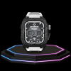 Apple Watch Case 44MM - OYAMA Series Dark Titan  | Snow White Rubber