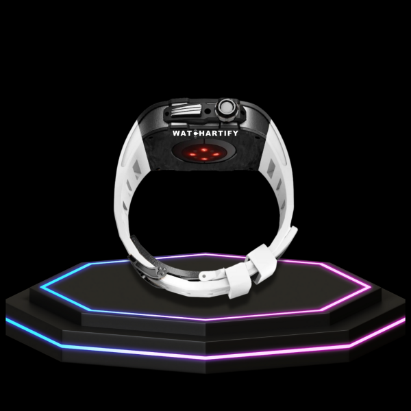 Apple Watch Case 44MM - OYAMA Series Dark Titan  | Snow White Rubber