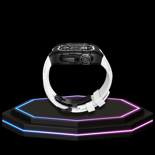 Apple Watch Case 44MM - OYAMA Series Dark Titan  | Snow White Rubber