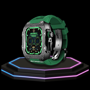 254 9fb7ec74 b639 4fc4 b04f 674e9f92c8e6 Apple Watch Case 44MM - Crystal TITAN Series Dark | Grass Green Rubber