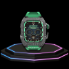 255 e66a61fe 13af 4c5d 8f1b e27b03073b7b Apple Watch Case 44MM - Crystal TITAN Series Dark | Grass Green Rubber