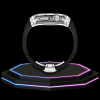 Apple Watch Case 45MM - CRYSTAL Silver Series Transparent | Midnight Rubber