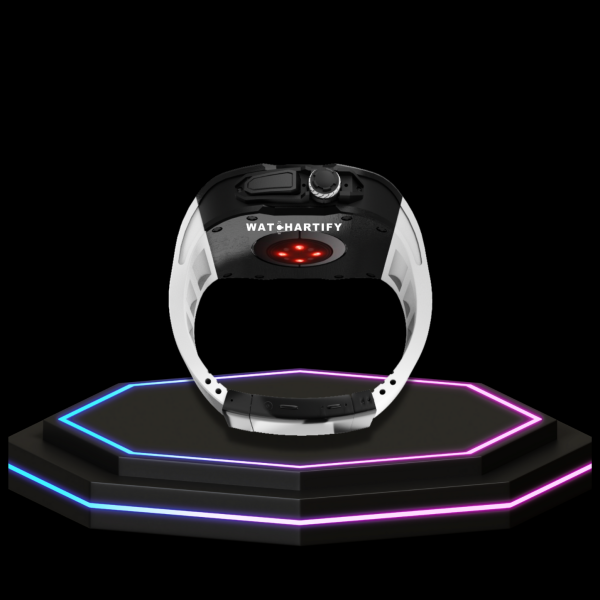 25 57376e41 9ae7 4a14 938d c90687fdb767 Apple Watch Ultra Case 49MM - TITAN Pro Series Dark Titan | Snow White Rubber