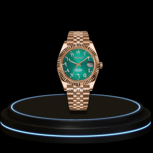 25 746f22c7 08ed 4515 b966 80362addffca SEIKO Mod Datejust Collection Rose Gold Light Green Dial NH35 Automatic Movement Rose Gold Stainless Steel Strap
